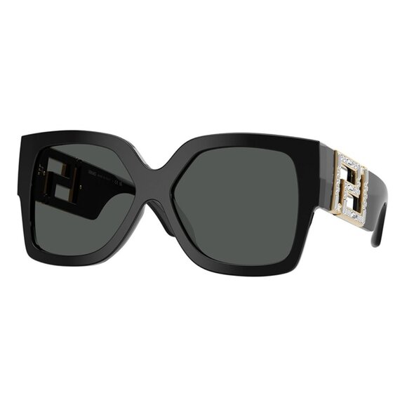 NEW VERSACE VE4402 547887 OVERSIZED SUNGLASSES MOD 4402 5478/87 BLACK EYEWEAR - Picture 1 of 3